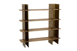 Hanah Home Estantería de Metal Dorado Shb-017-A